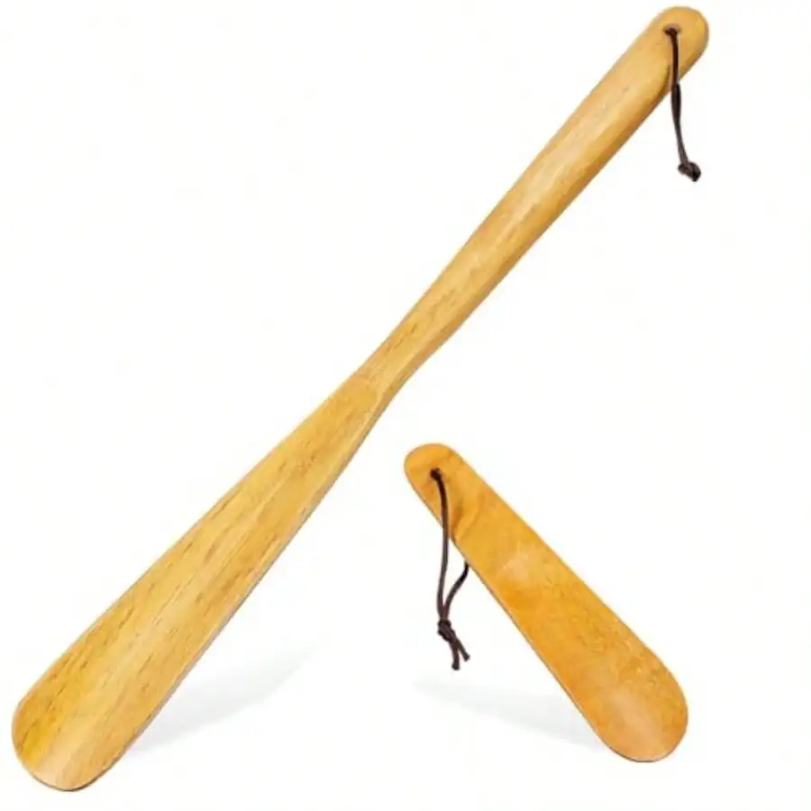 Shoe Horn Set For Daily Use: Wooden Natural Color Extra-Long 15.74 Inch + Short Handle Design Ensures Easy Heel Slide For Men Women Seniors
Shoe Horn Set For Daily Use: Wooden Natural Color Extra-Long 15.74 Inch + Short Handle Design Ensures Easy Heel Slide For Men Women Seniors