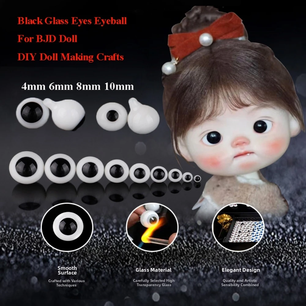 New 4mm 6mm 8mm 10mm Glass Eyes Eyeball Handle Style Black Safety Animal DIY Making Crafts Accessories For BJD /for OB11 Dolls
New 4mm 6mm 8mm 10mm Glass Eyes Eyeball Handle Style Black Safety Animal DIY Making Crafts Accessories For BJD /for OB11 Dolls