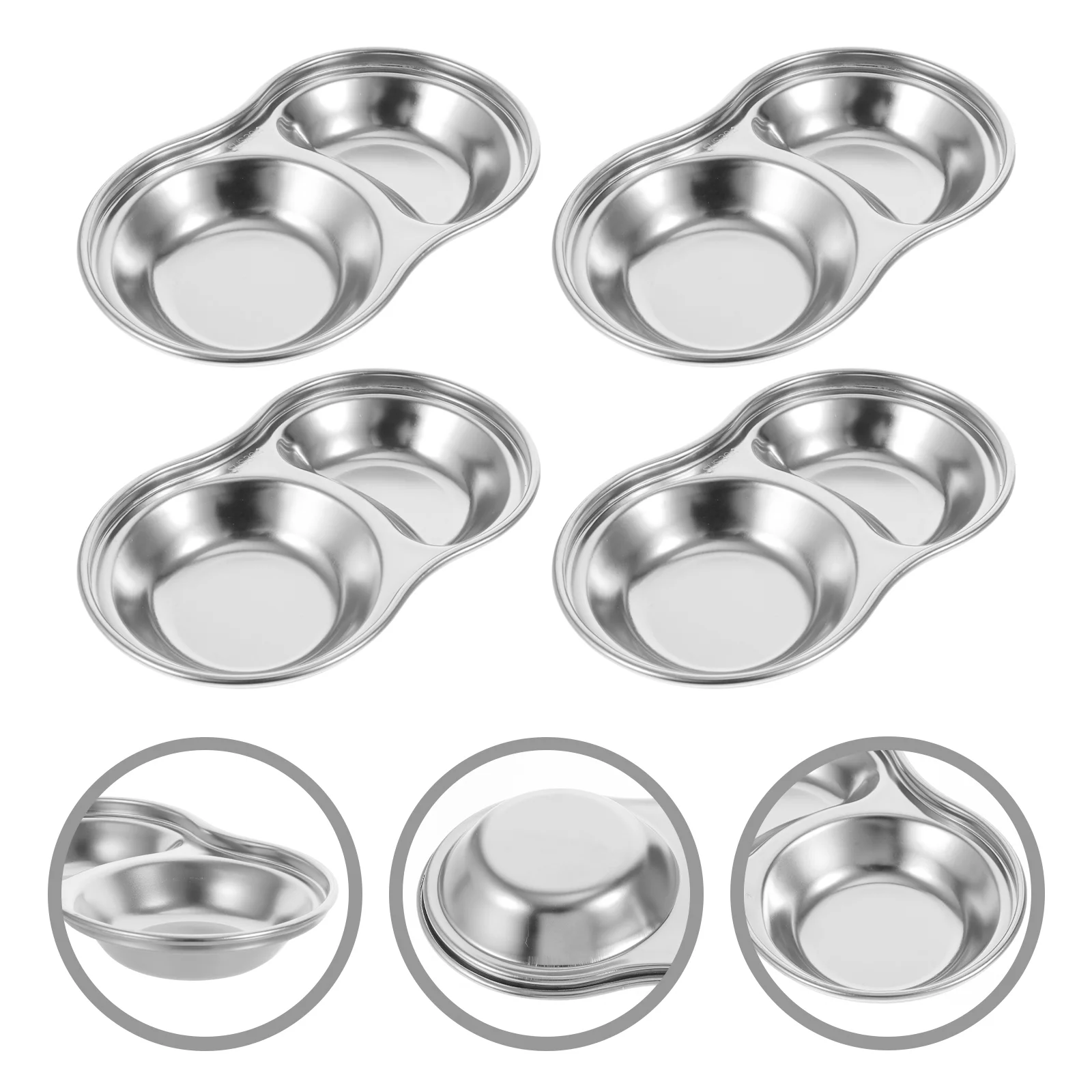 Barbecue Dip Plate Condiment Saucer Kitchen Plates Supplies Two-grid Dipping Seasoning Food Trays
Barbecue Dip Plate Condiment Saucer Kitchen Plates Supplies Two-grid Dipping Seasoning Food Trays