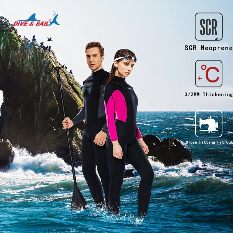 3/2MM Neoprene Diving Suit Men Women Long Sleeved Thermal One-piece Wetsuit Scuba Snorkeling Surfing Jellyfish Suit
3/2MM Neoprene Diving Suit Men Women Long Sleeved Thermal One-piece Wetsuit Scuba Snorkeling Surfing Jellyfish Suit