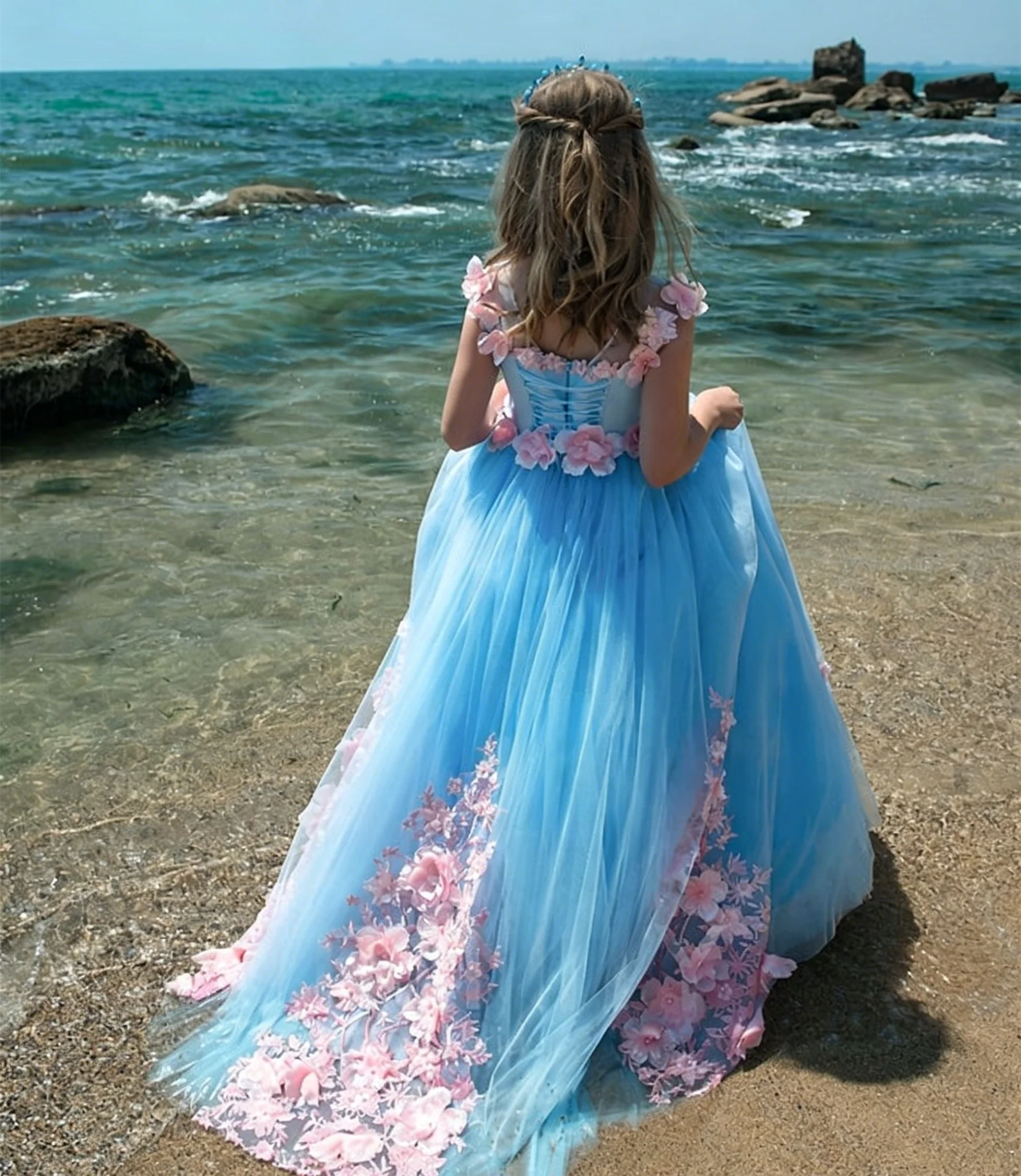Princess Customized Flower Girl Dress For Wedding Sleeveless Applique Floor Lenght Kids Birthday Party First Communion Gown
Princess Customized Flower Girl Dress For Wedding Sleeveless Applique Floor Lenght Kids Birthday Party First Communion Gown