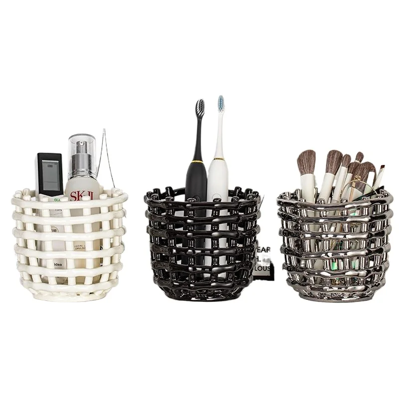 Light luxury high-value ceramic storage cylinder, shelf high-value toothbrush, toothbrush, toothpaste, skin care products
Light luxury high-value ceramic storage cylinder, shelf high-value toothbrush, toothbrush, toothpaste, skin care products