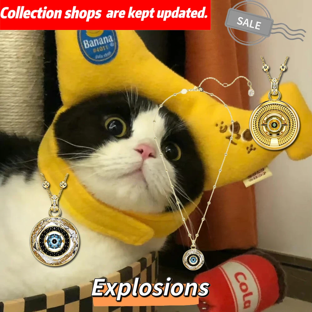 New round cut classical style necklace Devil's Eye plated with gold high-end fashion jewelry cat accessories
New round cut classical style necklace Devil's Eye plated with gold high-end fashion jewelry cat accessories