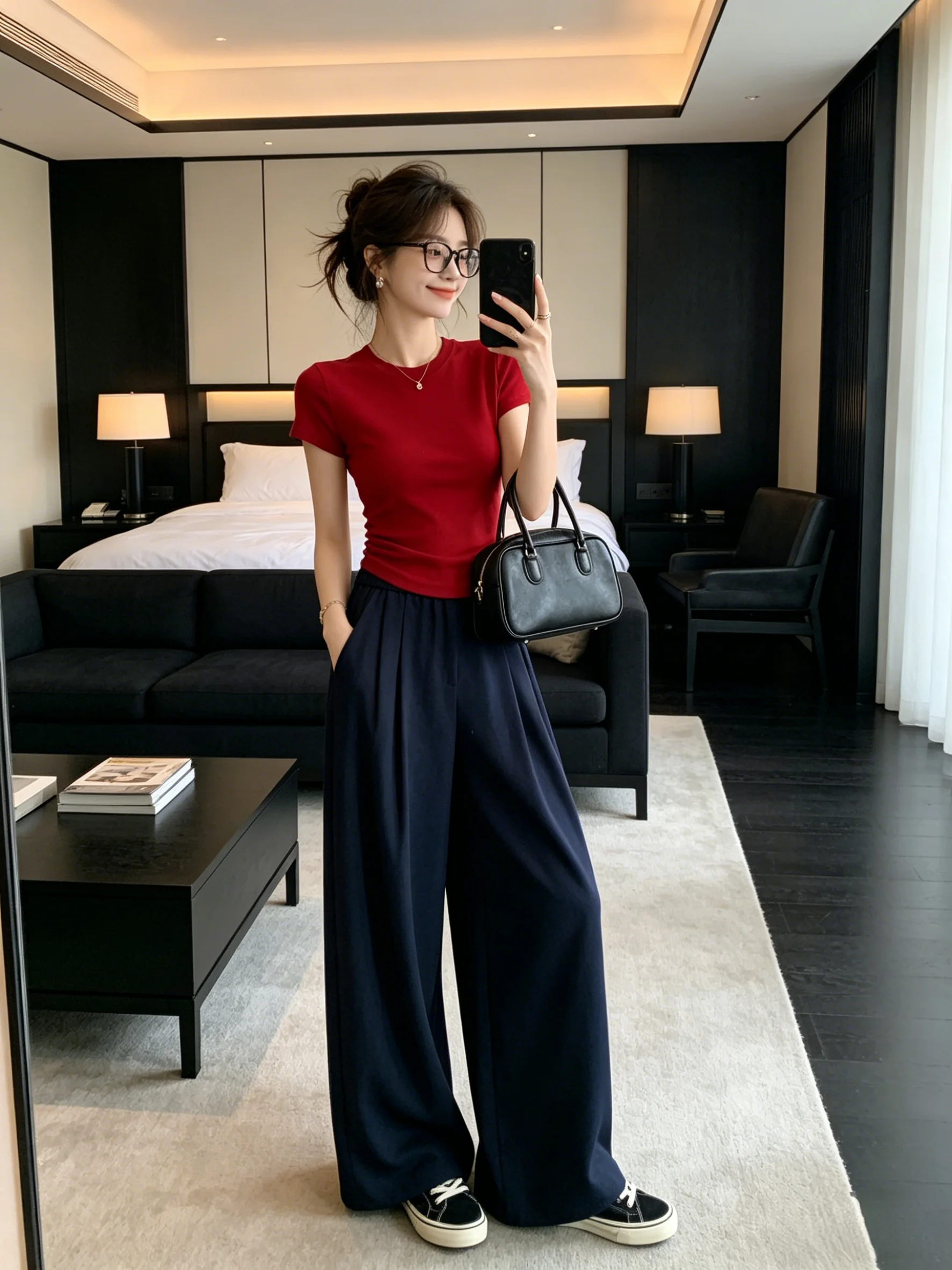 Casual Loose Wide Leg Pants Women's Skin-friendly Breathable Elastic Waist Daily Matched Comfortable Pants High Waist Pocket
Casual Loose Wide Leg Pants Women's Skin-friendly Breathable Elastic Waist Daily Matched Comfortable Pants High Waist Pocket