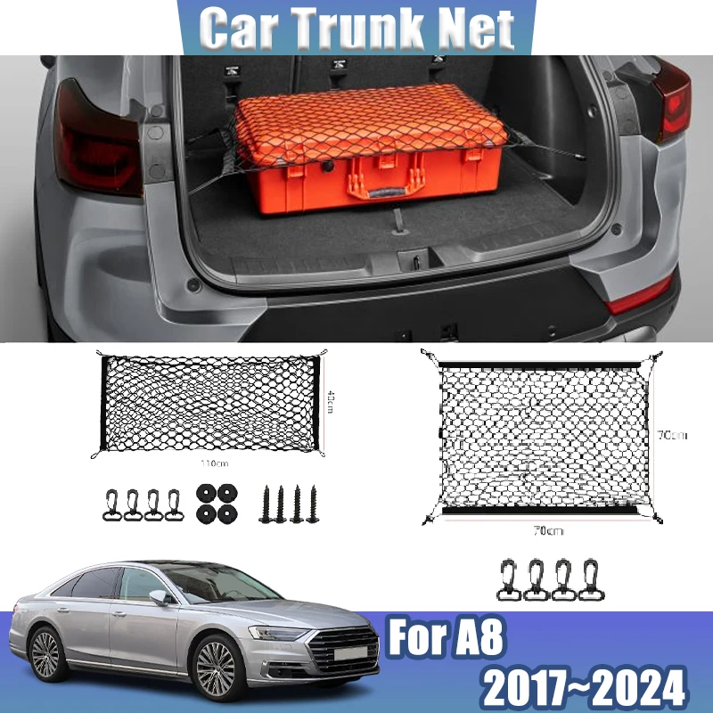 For Audi A8 D5 Typ 4N MK4 2017~2024 2023 2022 2021 2020 Auto Black Mesh Nylon Trunk Elastic Luggage Storage Bags Car Accessories
For Audi A8 D5 Typ 4N MK4 2017~2024 2023 2022 2021 2020 Auto Black Mesh Nylon Trunk Elastic Luggage Storage Bags Car Accessories