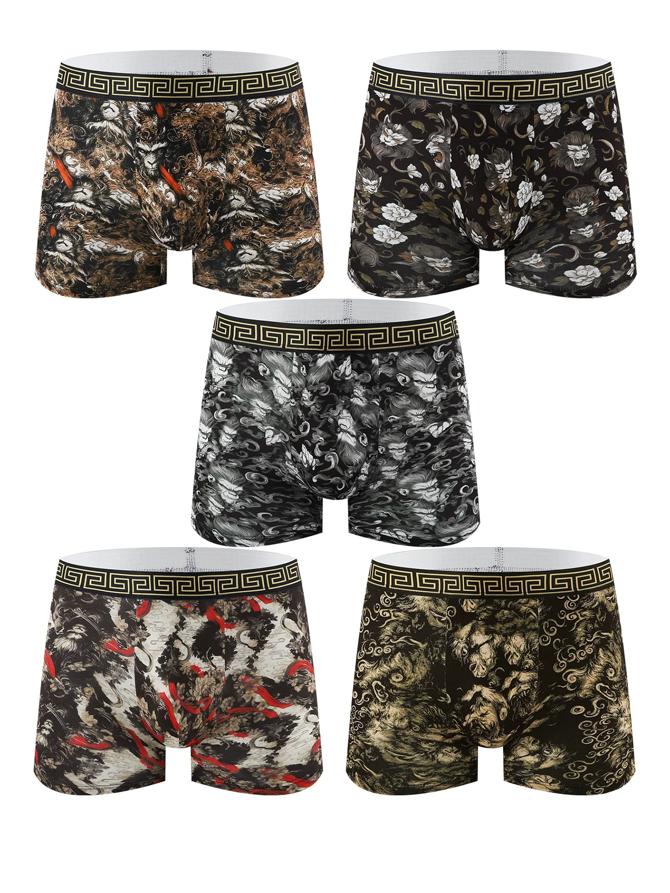 Мужские трусы-боксеры из 5 предметов из полиэстера — нижнее белье с графическим принтом мифических персонажей
Мужские трусы-боксеры из 5 предметов из полиэстера — нижнее белье с графическим принтом мифических персонажей