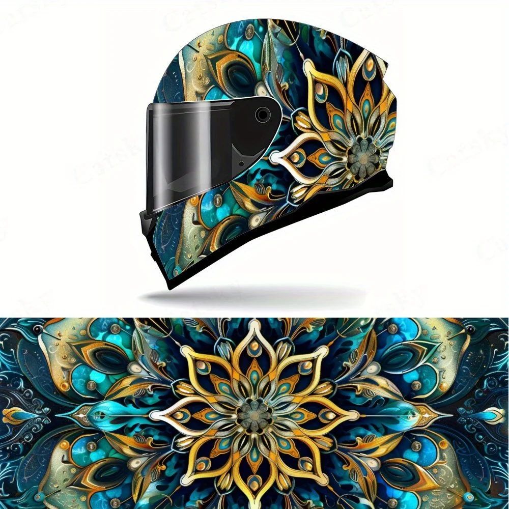 Mandala Dance Helmet Vinyl Wraps, Waterproof Scratch-Resistant Full Face Helmet Decals, Durable PVC Artistic Design, Instant Hel
Mandala Dance Helmet Vinyl Wraps, Waterproof Scratch-Resistant Full Face Helmet Decals, Durable PVC Artistic Design, Instant Hel