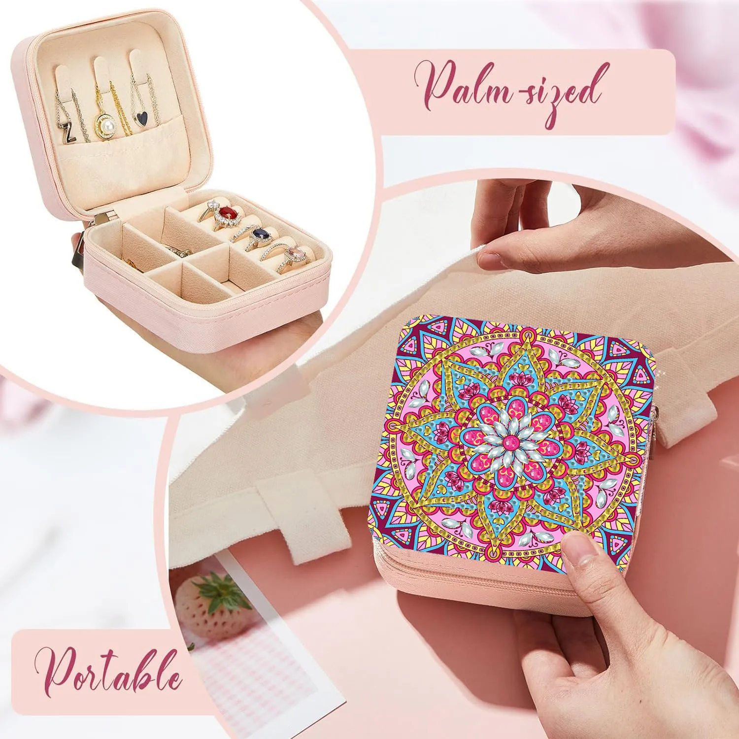 5D DIY Diamond Painting Kit Mandala Pattern Portable Zipper Cosmetic Storage Bag Handmade Art Craft Gift for Girls Women
5D DIY Diamond Painting Kit Mandala Pattern Portable Zipper Cosmetic Storage Bag Handmade Art Craft Gift for Girls Women