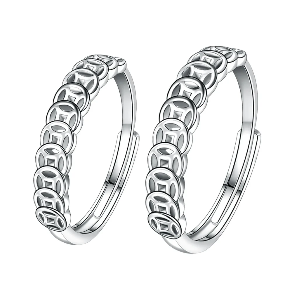 Stylish 925 Sterling Silver Exquisite Copper Coin Ring for Men and Women, Wedding Party Gift, Couple Ring Accessories
Stylish 925 Sterling Silver Exquisite Copper Coin Ring for Men and Women, Wedding Party Gift, Couple Ring Accessories