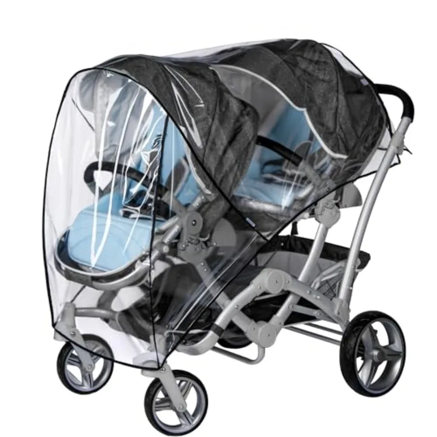 bemece Double Stroller Rain Cover, Weather Shield Double Stroller for Front and Rear Seats Twin Stroller, Baby Outdoor Activiti
bemece Double Stroller Rain Cover, Weather Shield Double Stroller for Front and Rear Seats Twin Stroller, Baby Outdoor Activiti