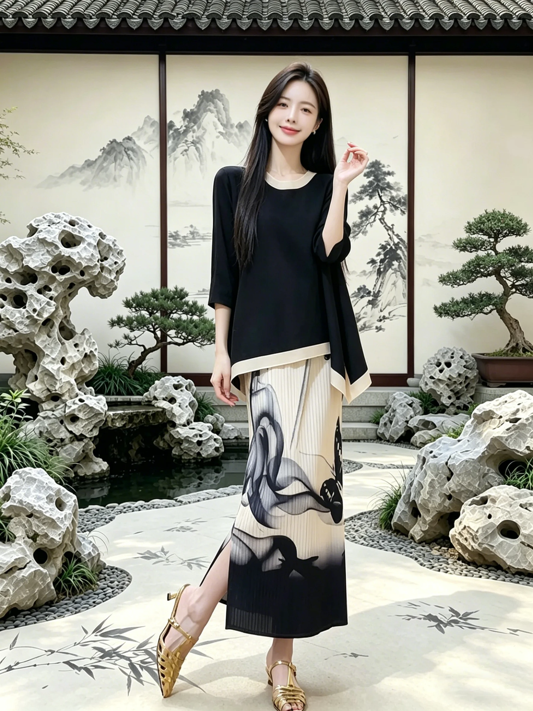Loose Fitting Black Oversized Hoodie And Half Skirt Set for Women Summer New Style Versatile Pleated Skirt Fashionable Two-Pi...
Loose Fitting Black Oversized Hoodie And Half Skirt Set for Women Summer New Style Versatile Pleated Skirt Fashionable Two-Pi...