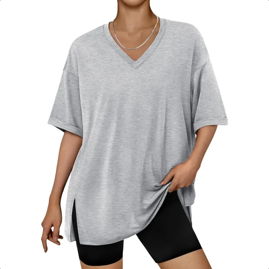 Trendy Queen Oversized Tshirts for Women Workout Plus Size Tops V Neck Short Sleeve Gym Shirts Casual Loose Fit Basic Tees
Trendy Queen Oversized Tshirts for Women Workout Plus Size Tops V Neck Short Sleeve Gym Shirts Casual Loose Fit Basic Tees