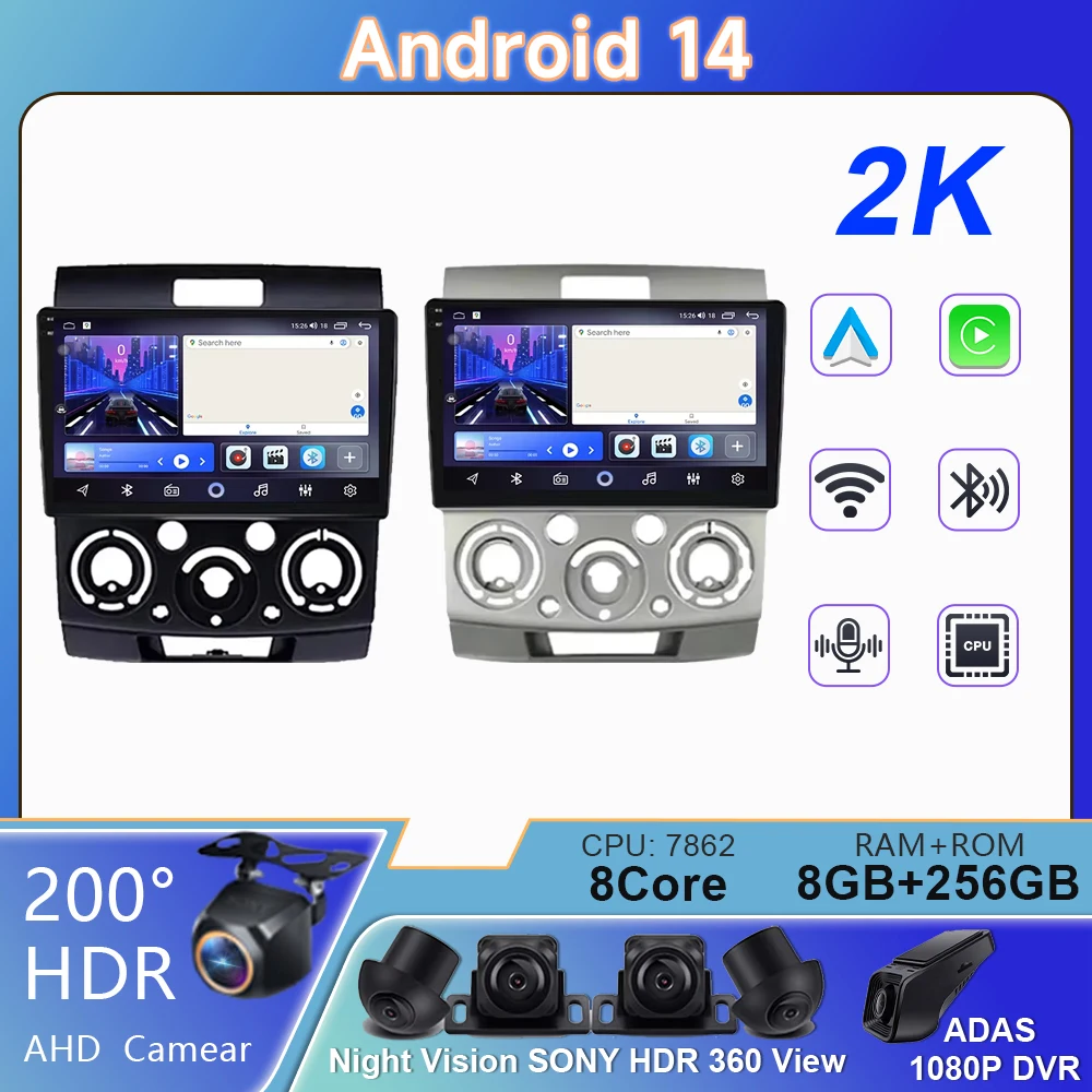 5G WiFi For Ford Ranger 2 Everest 2 For Mazda BT-50 J97M 2006-2010 BT Android Auto Car Radio Multimedia Video Player GPS Carplay
5G WiFi For Ford Ranger 2 Everest 2 For Mazda BT-50 J97M 2006-2010 BT Android Auto Car Radio Multimedia Video Player GPS Carplay