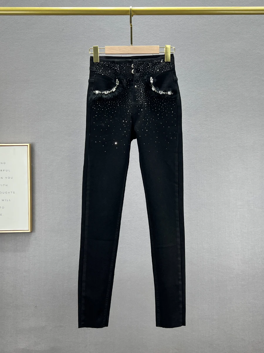 Джинсы из денима с блестками и флисовой подкладкой, с высокой талией, облегающие, зимние, женские, модные, укороченные, до щиколотки, скинни
Джинсы из денима с блестками и флисовой подкладкой, с высокой талией, облегающие, зимние, женские, модные, укороченные, до щиколотки, скинни