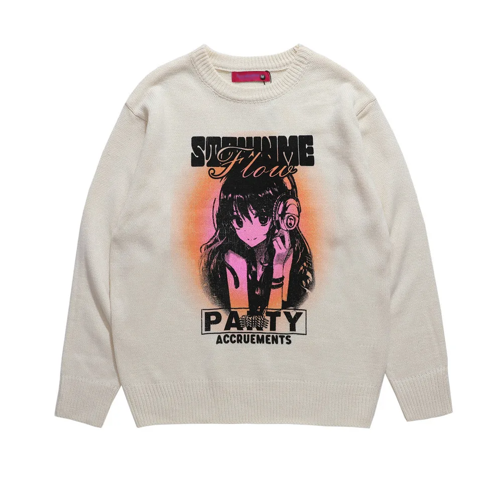 Sweater Men Anime Girl Harajuku Knitted Fashion Hip Hop Streetwear Cartoon Pullover O-neck Oversize Casual Couple Male Sweaters
Sweater Men Anime Girl Harajuku Knitted Fashion Hip Hop Streetwear Cartoon Pullover O-neck Oversize Casual Couple Male Sweaters