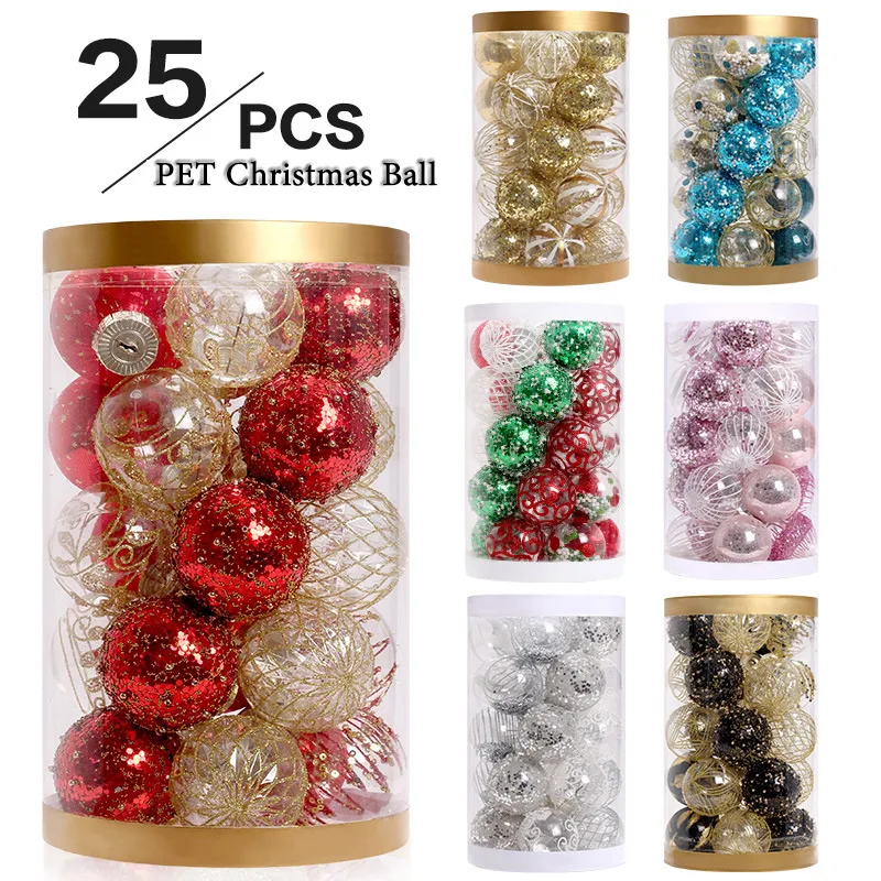 2024 25pcs 6cm/2.36" PET Color Christmas Balls Shiny Glitter Christmas Tree Decoration Ornaments For Home Bar Party Xmas Decor
2024 25pcs 6cm/2.36" PET Color Christmas Balls Shiny Glitter Christmas Tree Decoration Ornaments For Home Bar Party Xmas Decor