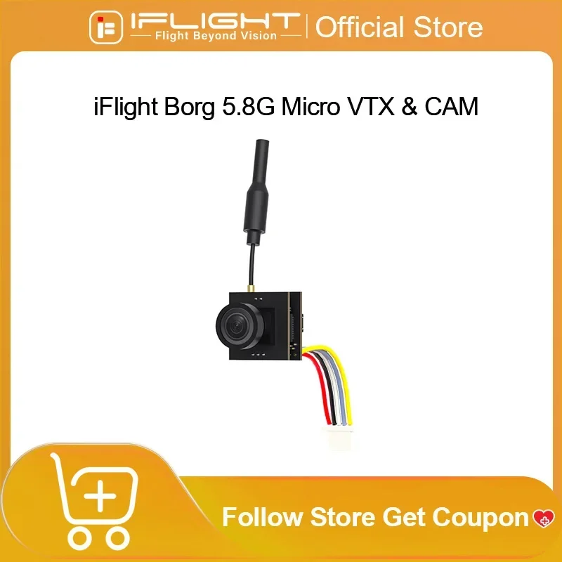 iFlight Borg 5.8G Micro VTX & CAM 150mW integrated camera transmission system for FPV Racing Drone
iFlight Borg 5.8G Micro VTX & CAM 150mW integrated camera transmission system for FPV Racing Drone