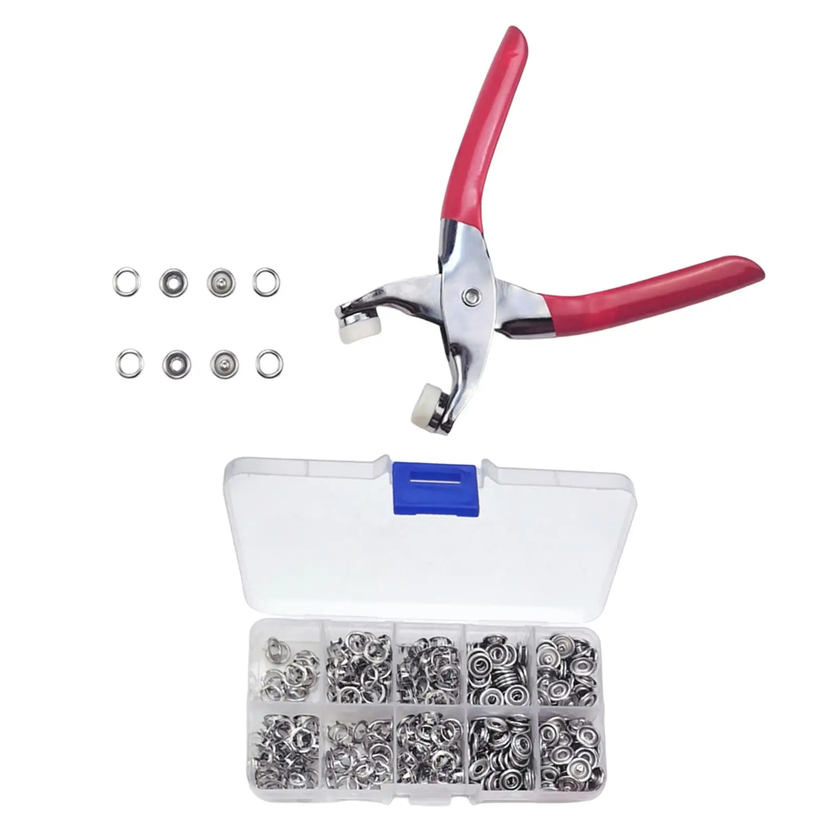 100 Sets Snaps Buttons with Pliers Press Tool Kit Press Studs Hollow 9.5mm for Clothes DIY Crafts Jeans Sewing Leather
100 Sets Snaps Buttons with Pliers Press Tool Kit Press Studs Hollow 9.5mm for Clothes DIY Crafts Jeans Sewing Leather
