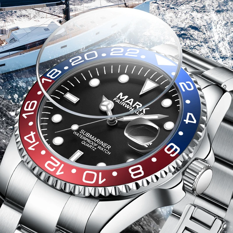Mark Fairwhale men's multifunctional business quartz watch, sporty and casual wristwatch, a must-have for travel and parties
Mark Fairwhale men's multifunctional business quartz watch, sporty and casual wristwatch, a must-have for travel and parties