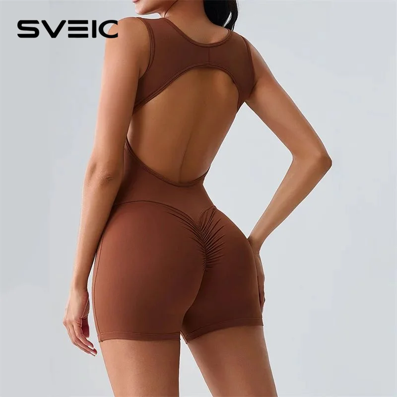 SVEIC Yoga Jumpsuits Backless Hollow Sports Booty Workout Short Sleeved Sportswear One Piece Fitness Running Tight Gym Clothing
SVEIC Yoga Jumpsuits Backless Hollow Sports Booty Workout Short Sleeved Sportswear One Piece Fitness Running Tight Gym Clothing