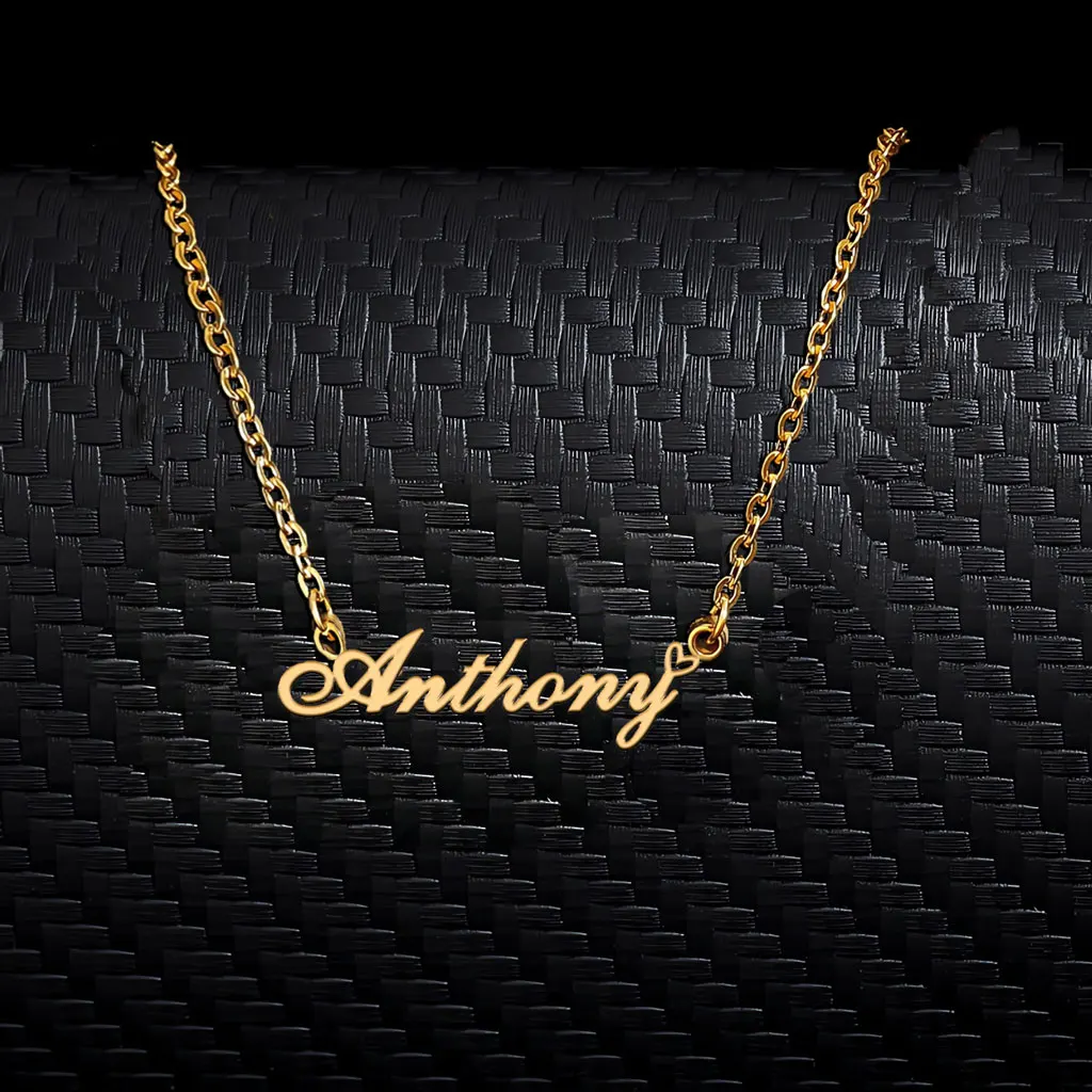 AOLOSHOW Anthony Heart Name Necklace Personalized for Women Stainless Steel Gold plated Name-plate Pendant Jewelry Gift
AOLOSHOW Anthony Heart Name Necklace Personalized for Women Stainless Steel Gold plated Name-plate Pendant Jewelry Gift