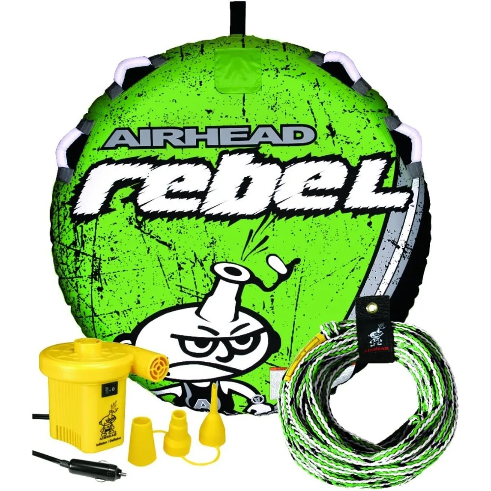 Towable Kit 1 Rider Tube with Rope and Pump, Kwik-Connect Tow, Double-Stitched Full Nylon Cover & Speed Safety
Towable Kit 1 Rider Tube with Rope and Pump, Kwik-Connect Tow, Double-Stitched Full Nylon Cover & Speed Safety
