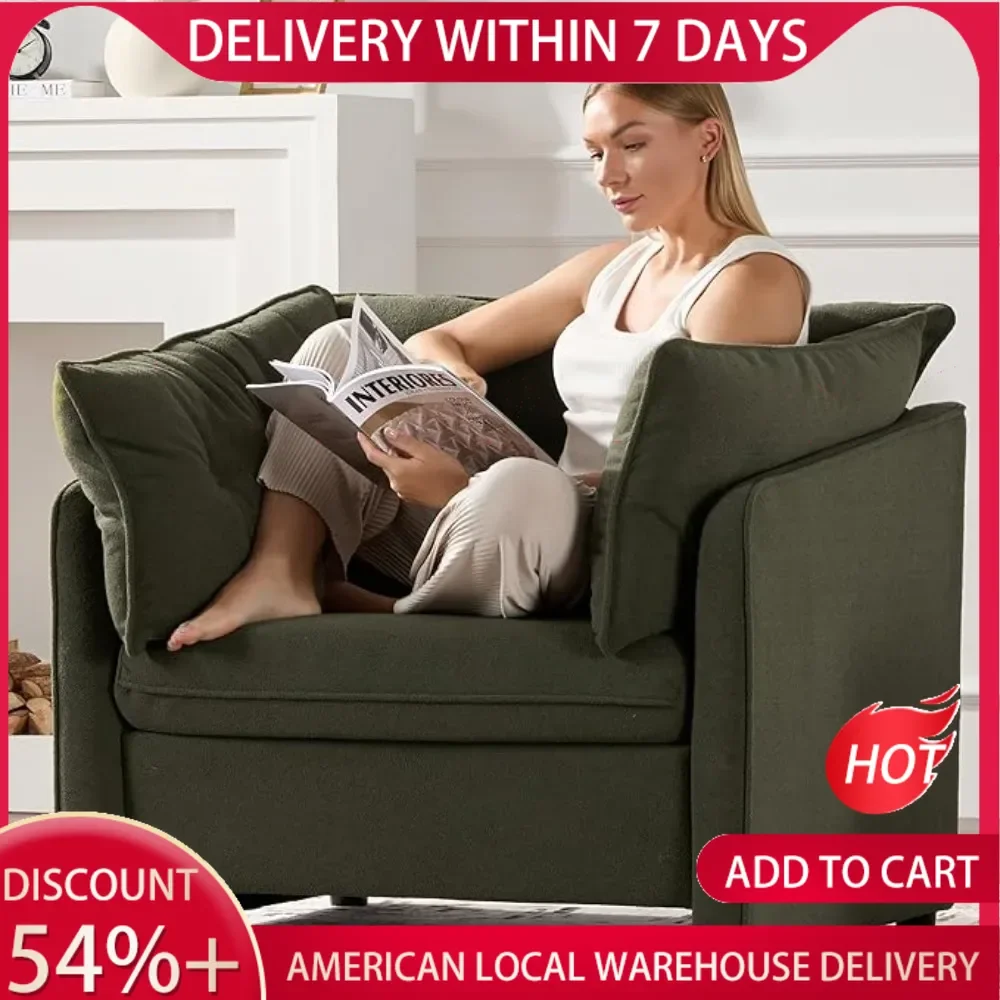 Modern Style Chenille Oversized Armchair Accent Chair Single Sofa Lounge Chair for Living Room, Bedroom
Modern Style Chenille Oversized Armchair Accent Chair Single Sofa Lounge Chair for Living Room, Bedroom