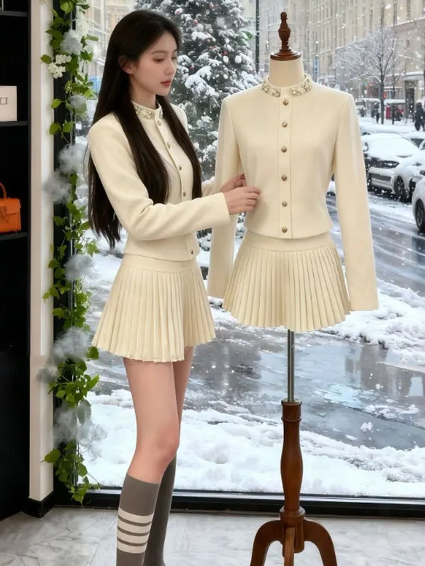 Korean Style Knitted Sweater And Skirt Set Gentle Fashion Spring 2026 Women's Fashion Two-Piece Set Cotton Long Sleeve
Korean Style Knitted Sweater And Skirt Set Gentle Fashion Spring 2026 Women's Fashion Two-Piece Set Cotton Long Sleeve