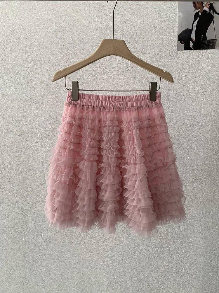 Женская многослойная сетчатая юбка-тортик осень-зима 2026: милое, элегантное, универсальное платье-принцесса, мини-юбка
Женская многослойная сетчатая юбка-тортик осень-зима 2026: милое, элегантное, универсальное платье-принцесса, мини-юбка