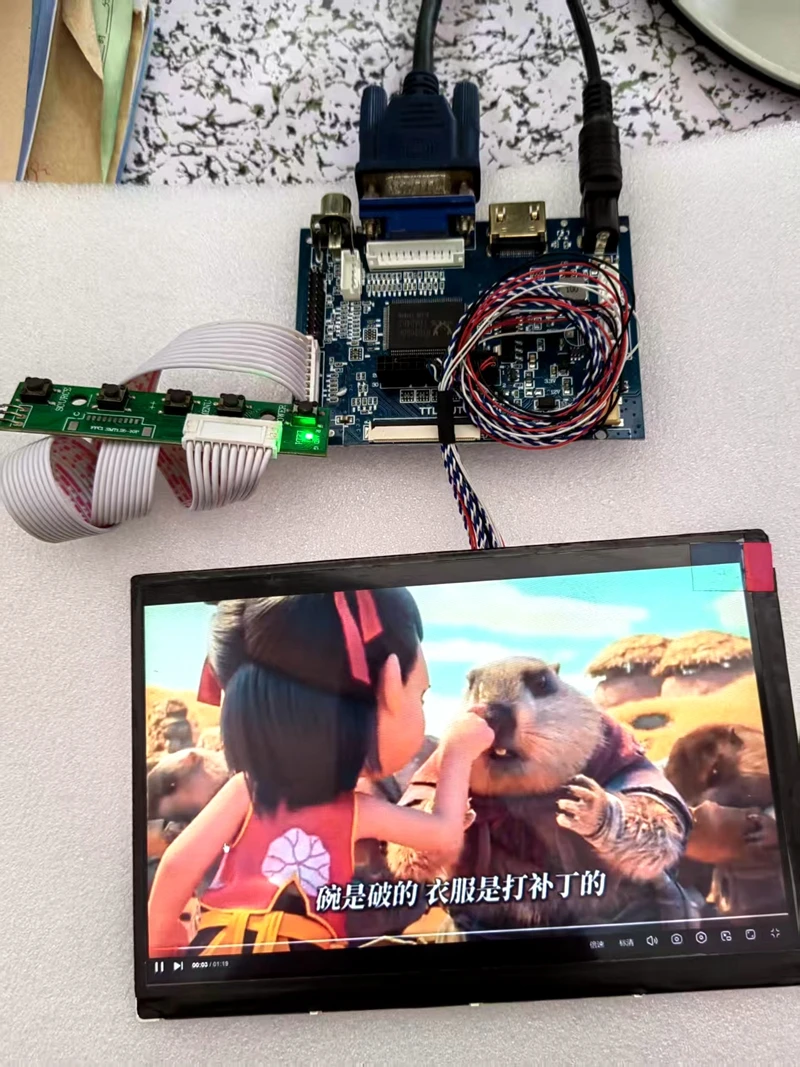 HD+VGA 2AV Control Board Kit with 7 inch 1280X800 TFT LCD Screen N070ICG LD1 39Pins Driver Board For Raspberry Pi
HD+VGA 2AV Control Board Kit with 7 inch 1280X800 TFT LCD Screen N070ICG LD1 39Pins Driver Board For Raspberry Pi