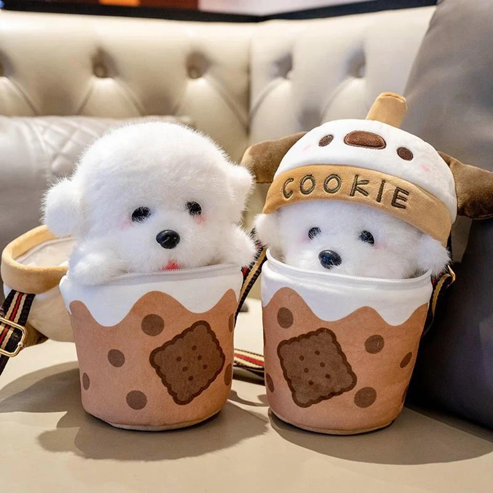 25cm Cute Dog Doll Milk Tea Cup One Shoulder Baby Doll Crossbody Plush Toy Doll Girl Personality Good Looking Birthday Gift
25cm Cute Dog Doll Milk Tea Cup One Shoulder Baby Doll Crossbody Plush Toy Doll Girl Personality Good Looking Birthday Gift