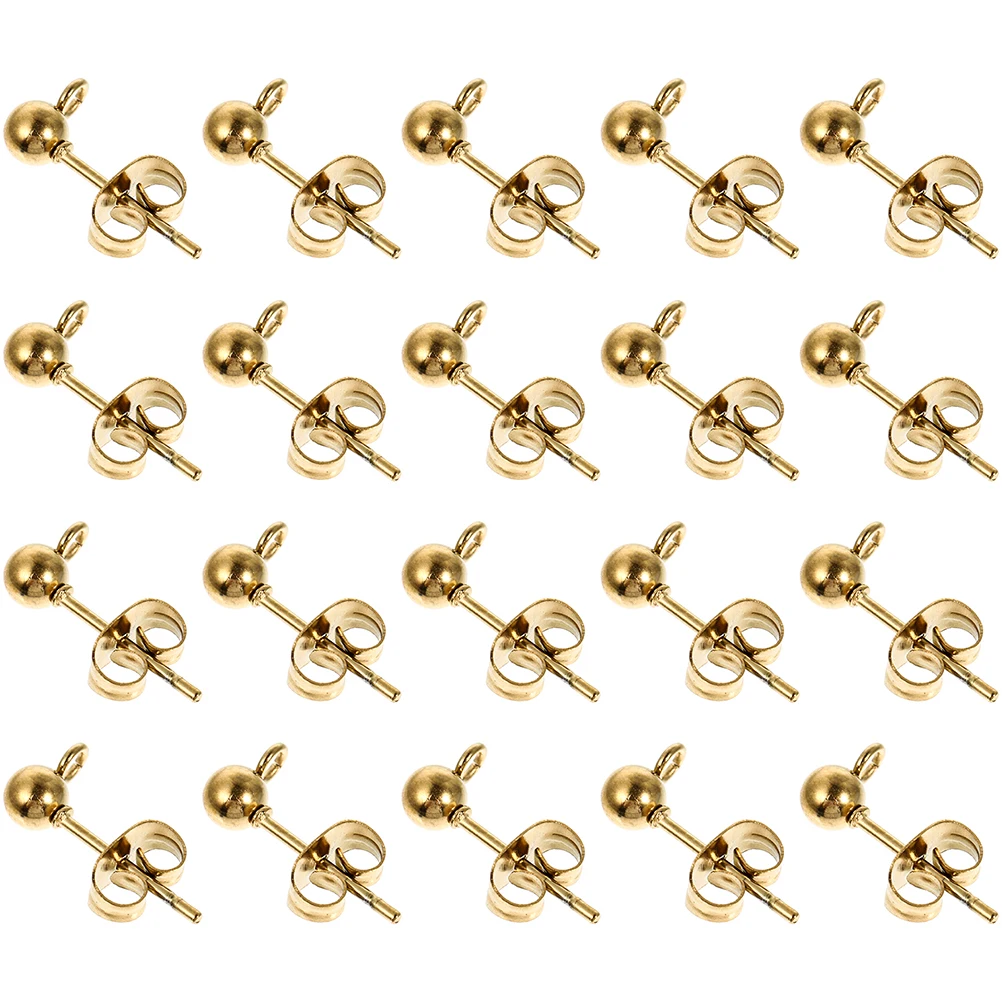 40 Pcs Ear Studs Earring Post Bead Earrings Post DIY Jewelry Making Material Stainless Steel Ball Pin Findings
40 Pcs Ear Studs Earring Post Bead Earrings Post DIY Jewelry Making Material Stainless Steel Ball Pin Findings
