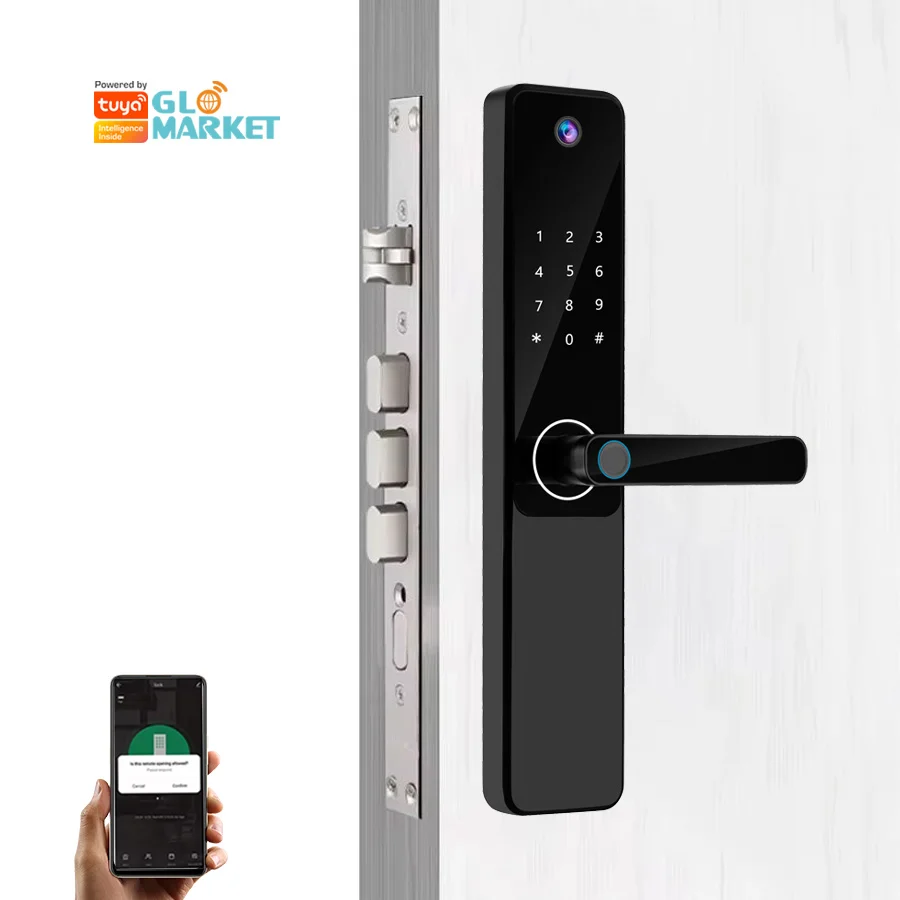 Glomarket Tuya Smart Lock APP Remote Control HD Screen Wide-angle Camera Wifi Fingerprint Recognition with Doorbell
Glomarket Tuya Smart Lock APP Remote Control HD Screen Wide-angle Camera Wifi Fingerprint Recognition with Doorbell