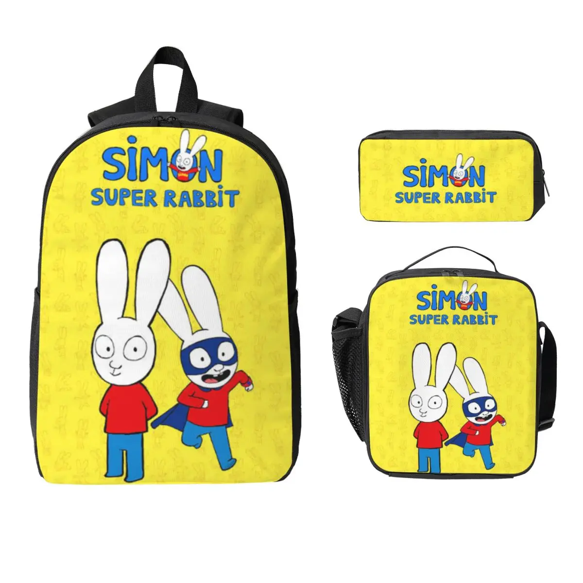 3Pcs Simon Super Rabbit Backpack Set for Children Pen Bags Bookbag Sets with Lunch Box For Primary School Students Knapsack
3Pcs Simon Super Rabbit Backpack Set for Children Pen Bags Bookbag Sets with Lunch Box For Primary School Students Knapsack