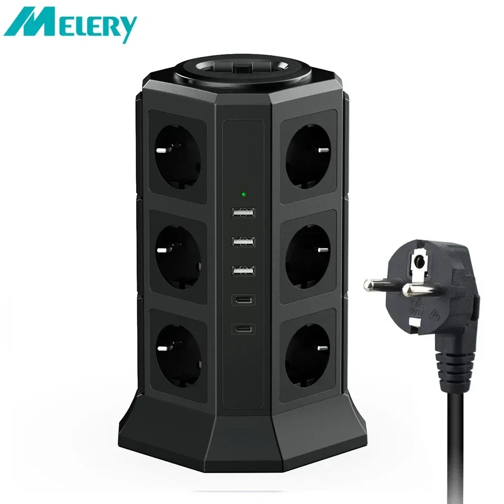Удлинитель Melery Tower Вертикальная вилка европейского стандарта Адаптер Розетка USB TYPE-C Устройство защиты от перенапряжения Защита цепи Удлинитель 2 м
Удлинитель Melery Tower Вертикальная вилка европейского стандарта Адаптер Розетка USB TYPE-C Устройство защиты от перенапряжения Защита цепи Удлинитель 2 м