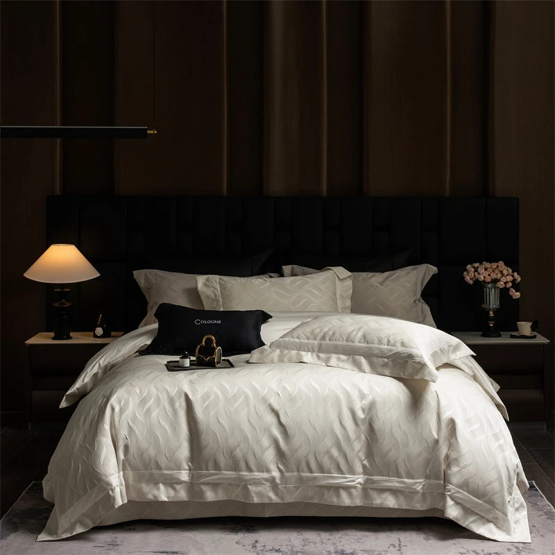 Luxury High Precision Jacquard Egyptian Cotton Bedding Set Double Queen King Size Duvet Cover Bed Sheet/Fitted Sheet Pillowcases
Luxury High Precision Jacquard Egyptian Cotton Bedding Set Double Queen King Size Duvet Cover Bed Sheet/Fitted Sheet Pillowcases