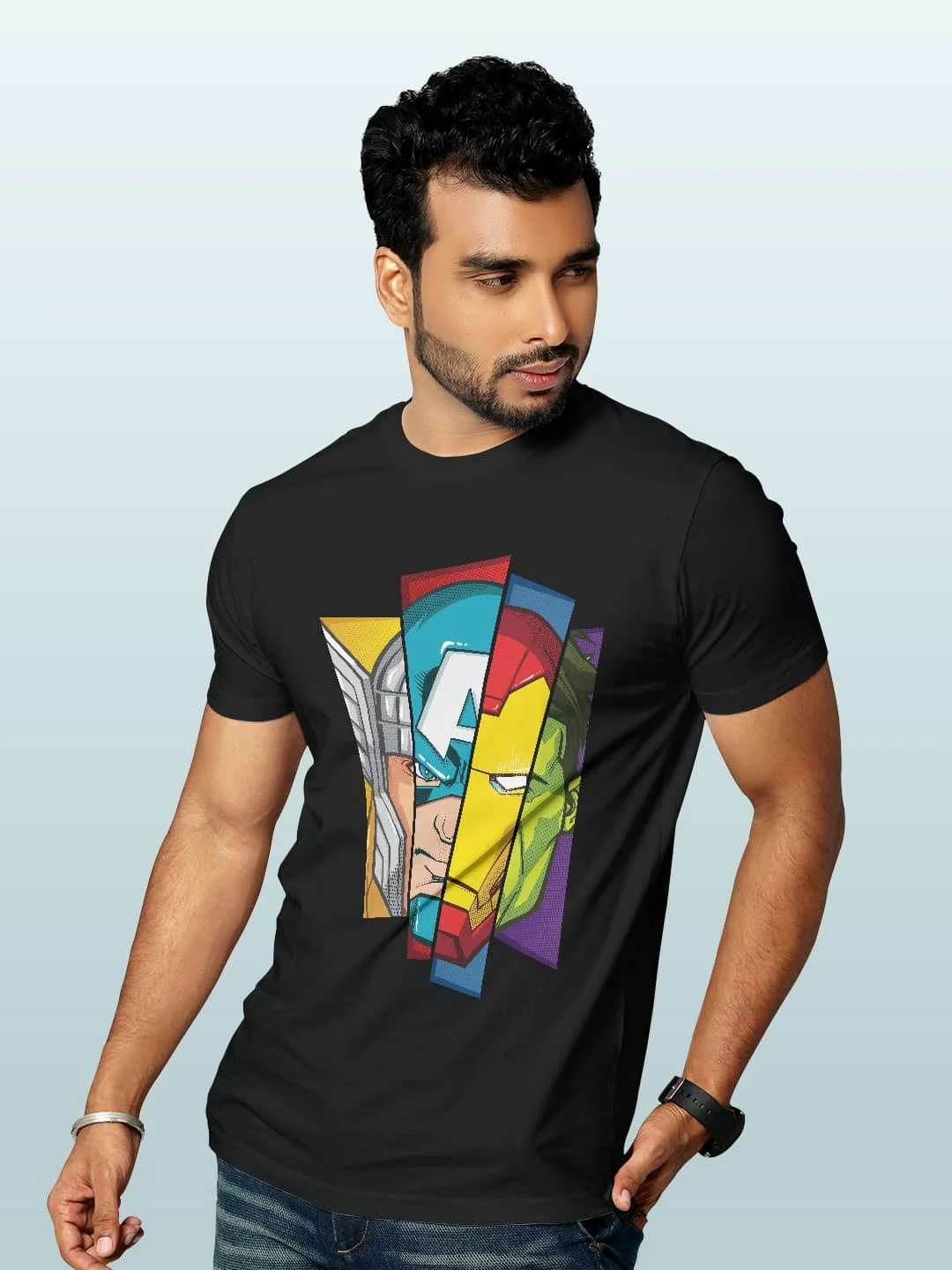 Marvel Superhero Block The Hulk, Iron Man and Fantastic Four Printed Pure Cotton Men's Street Round Neck Short Sleeve Top
Marvel Superhero Block The Hulk, Iron Man and Fantastic Four Printed Pure Cotton Men's Street Round Neck Short Sleeve Top