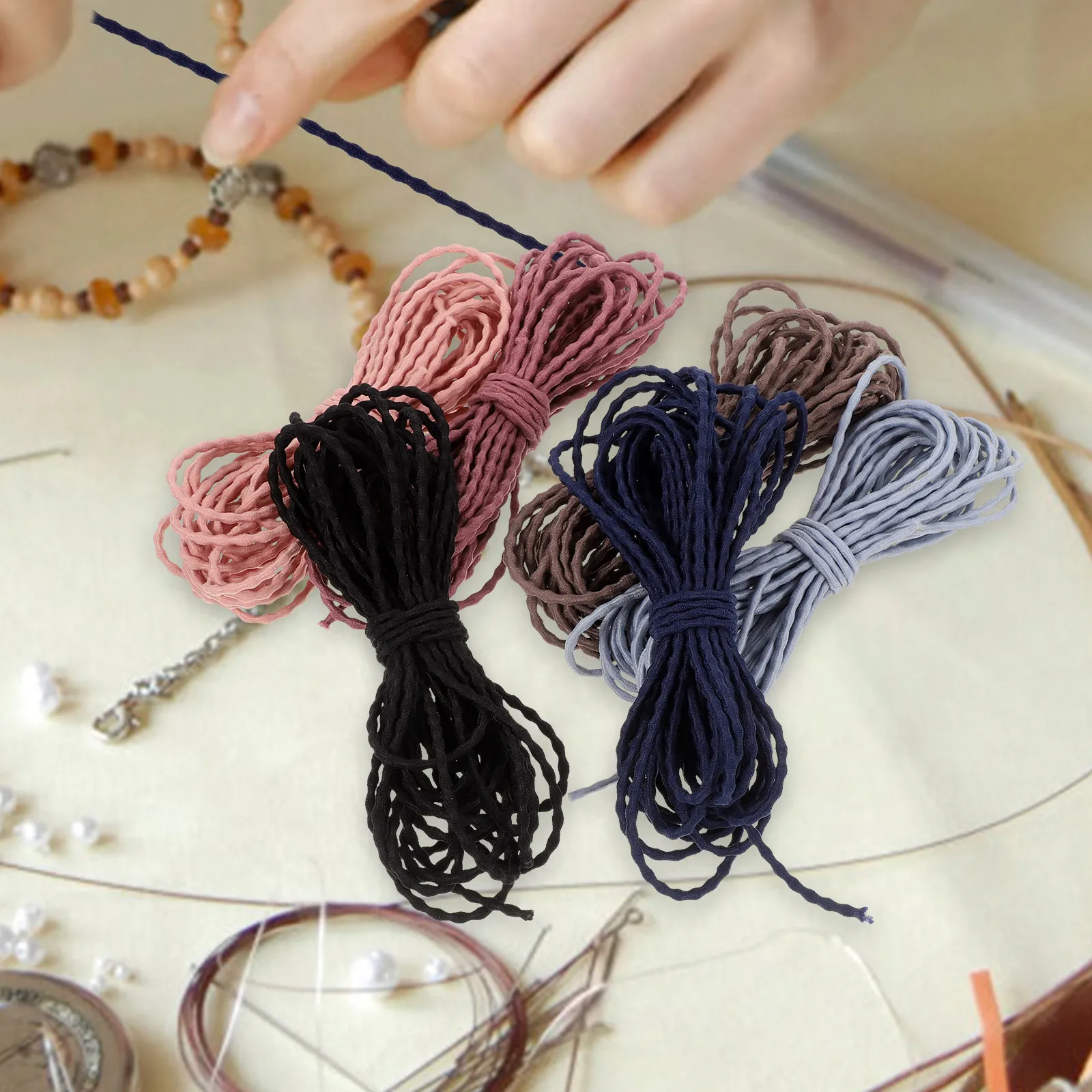 6Pcs Premium Elastic Bracelet Cord Stretchy String for Jewelry Making DIY Hair Ties Necklaces Beading Crafts Soft Wear Resistant
6Pcs Premium Elastic Bracelet Cord Stretchy String for Jewelry Making DIY Hair Ties Necklaces Beading Crafts Soft Wear Resistant