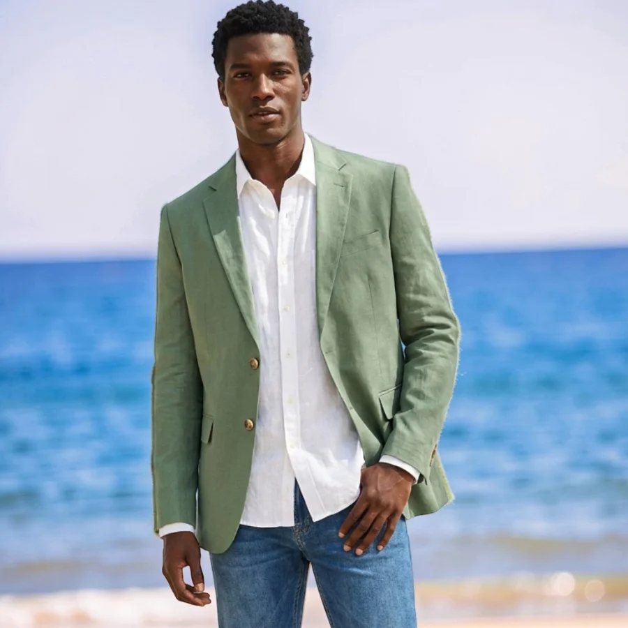 Sage Green Linen Blazer for Men Summer Beach Party 1 Piece Man Suit Jacket Notched Lapel Slim Fit Male Fashion Suit XS-5XL
Sage Green Linen Blazer for Men Summer Beach Party 1 Piece Man Suit Jacket Notched Lapel Slim Fit Male Fashion Suit XS-5XL