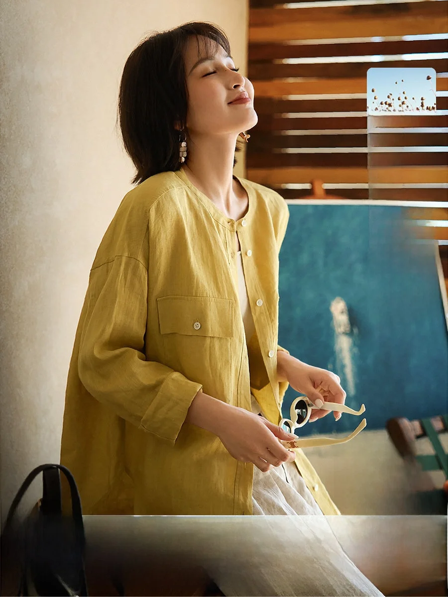 Xiaoshan Mountain Lazy Linen Long Sleeve Loose Women's Shirt Sun Protection Top Breathable Comfortable OL Style Summer New 2026
Xiaoshan Mountain Lazy Linen Long Sleeve Loose Women's Shirt Sun Protection Top Breathable Comfortable OL Style Summer New 2026