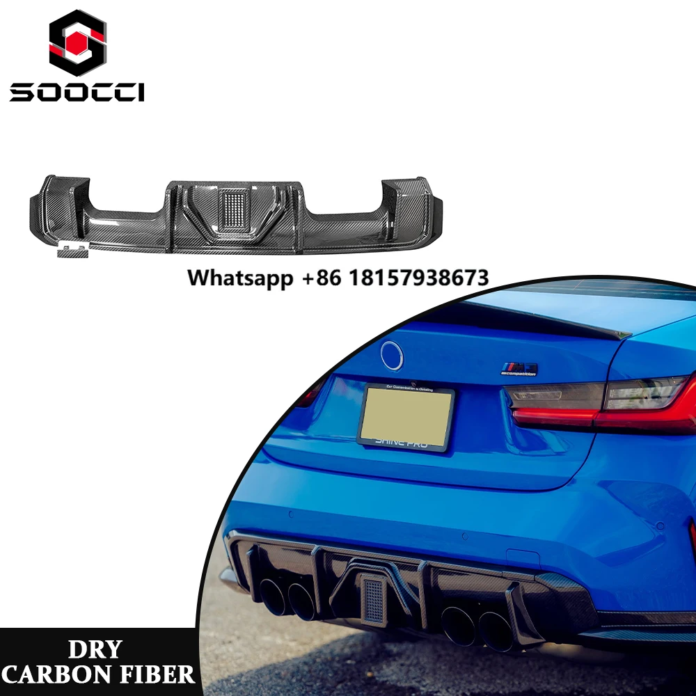 High Quality Dry Carbon Fiber LED Lights F1 Style Rear Diffuser for M3 M4 G80 G82 G83 Rear Bumper Lip Splitter Spoiler Kit
High Quality Dry Carbon Fiber LED Lights F1 Style Rear Diffuser for M3 M4 G80 G82 G83 Rear Bumper Lip Splitter Spoiler Kit