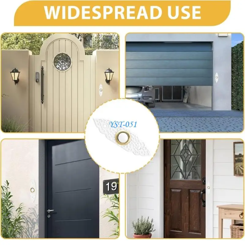 E15A Wall Mounted LED Lighted Doorbell Switches Decorative Press Button Quick Install
E15A Wall Mounted LED Lighted Doorbell Switches Decorative Press Button Quick Install