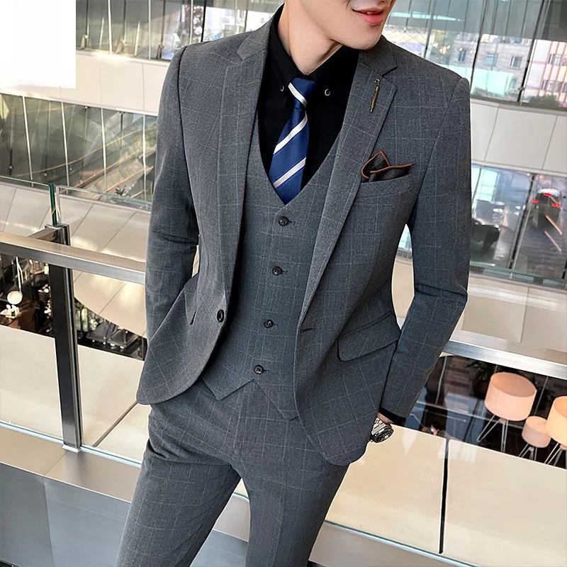 Мужской приталенный тонкий зимний костюм в корейском стиле: вязаное клетчатое повседневное пальто, молодежный модный осенний пиджак на одной пуговице
Мужской приталенный тонкий зимний костюм в корейском стиле: вязаное клетчатое повседневное пальто, молодежный модный осенний пиджак на одной пуговице