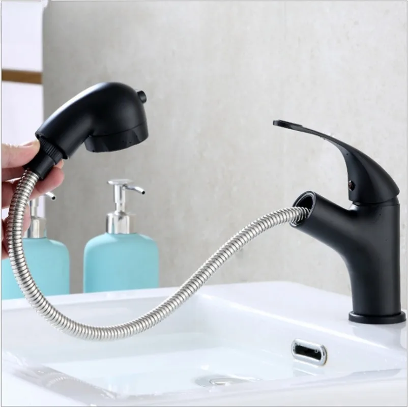 Baked Black Pull Hot and Cold Single Hole Basin Faucet Hotel Apartment Home Bathroom Basin Faucet
Baked Black Pull Hot and Cold Single Hole Basin Faucet Hotel Apartment Home Bathroom Basin Faucet