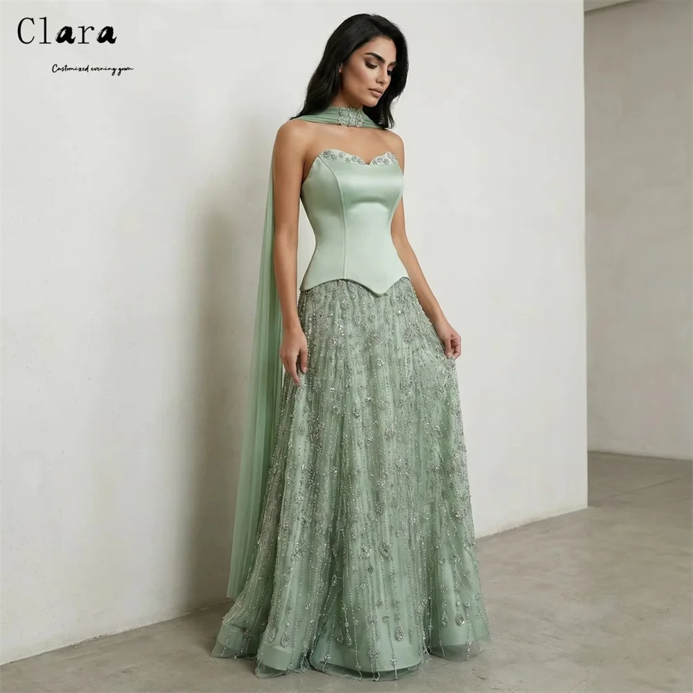 Clara Custom Green A Line Shiny Sweetheart Gala Dress Prom Dresses Luxury 2025 Elegant Womens Dresses for Luxury Party Evening
Clara Custom Green A Line Shiny Sweetheart Gala Dress Prom Dresses Luxury 2025 Elegant Womens Dresses for Luxury Party Evening