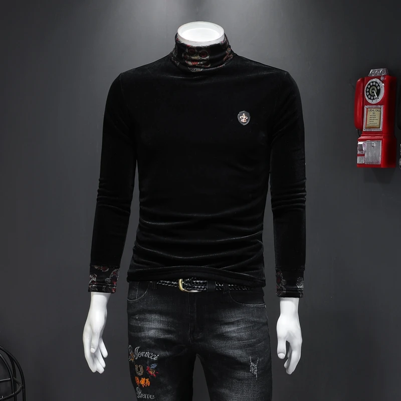 Thiened Fce Double Layer High Collar Long Sve Men's Base irt Faionable Autumn Winter Warm T-irt Stand Fit Ve...
Thiened Fce Double Layer High Collar Long Sve Men's Base irt Faionable Autumn Winter Warm T-irt Stand Fit Ve...