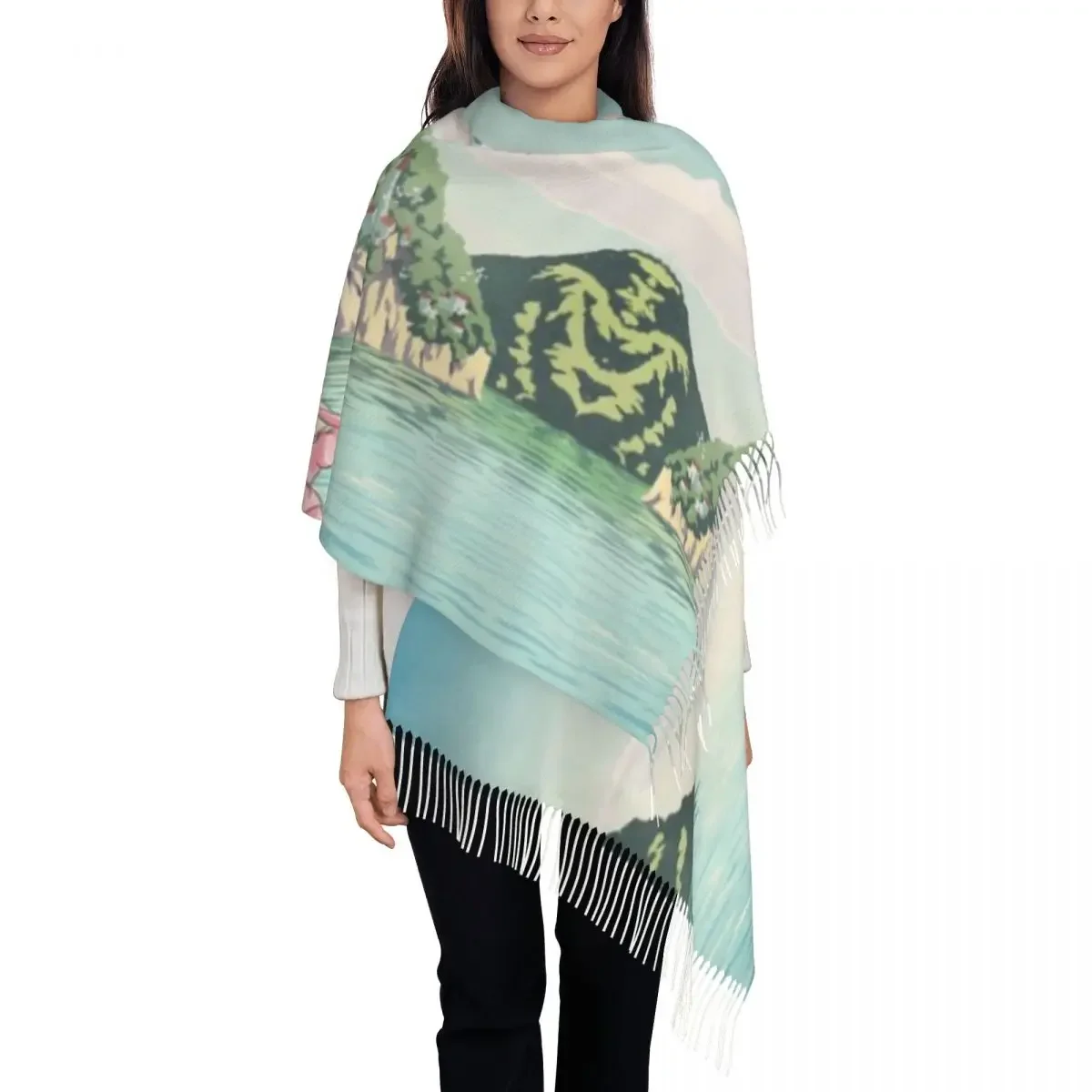 Flying Over The Sea Shawl A Tassel Scarf
Flying Over The Sea Shawl A Tassel Scarf