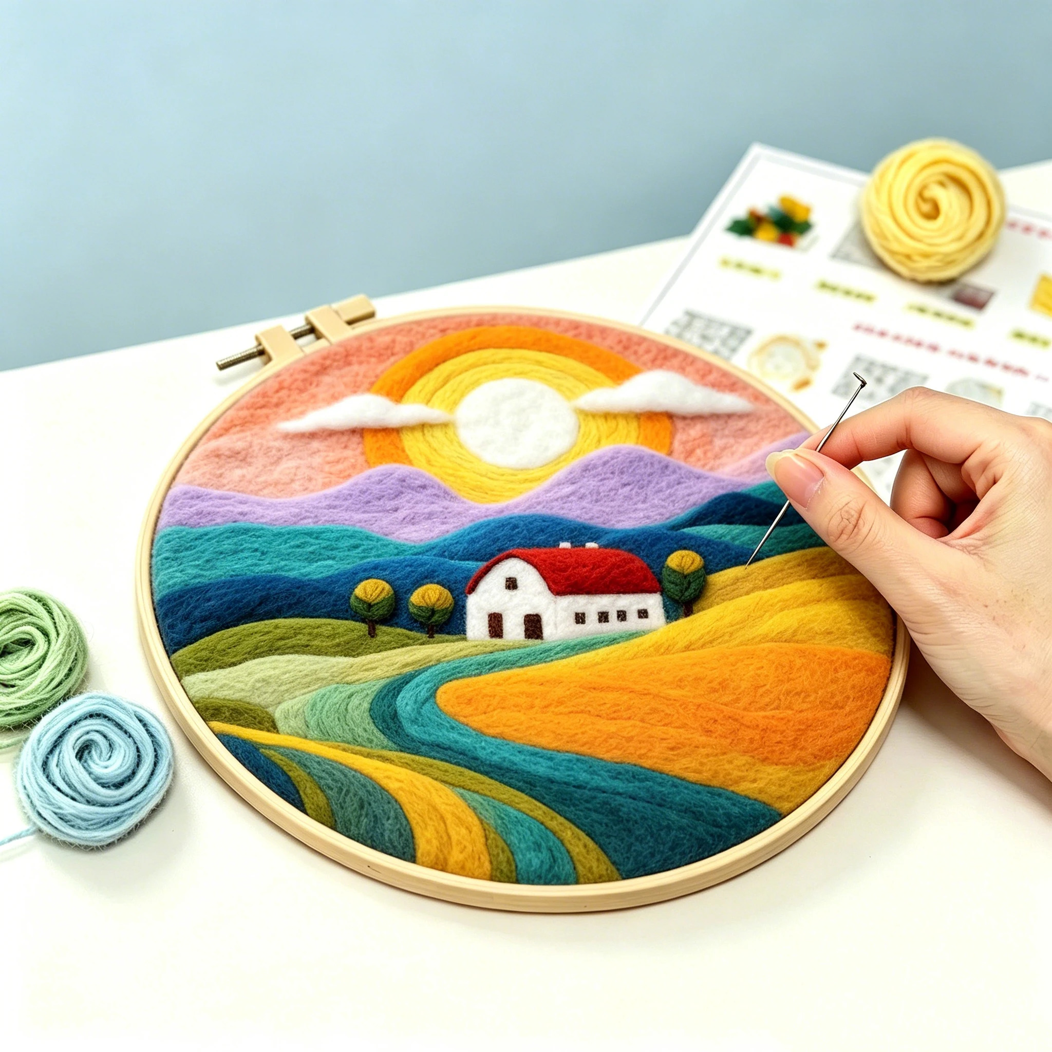 GATYZTORY Diy Wool Needle Felting Painting Sunset Scenery For Beginners Starter Set Wool Felt Painting Embroidery Kits Artwork
GATYZTORY Diy Wool Needle Felting Painting Sunset Scenery For Beginners Starter Set Wool Felt Painting Embroidery Kits Artwork