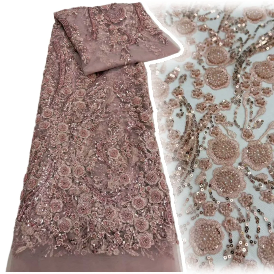 High-End African Groom Embroidered Beaded Lace Fabric 2026 Nigeria Sequins Custom Lace Fabric Party Wedding Dress Sewing 2254
High-End African Groom Embroidered Beaded Lace Fabric 2026 Nigeria Sequins Custom Lace Fabric Party Wedding Dress Sewing 2254