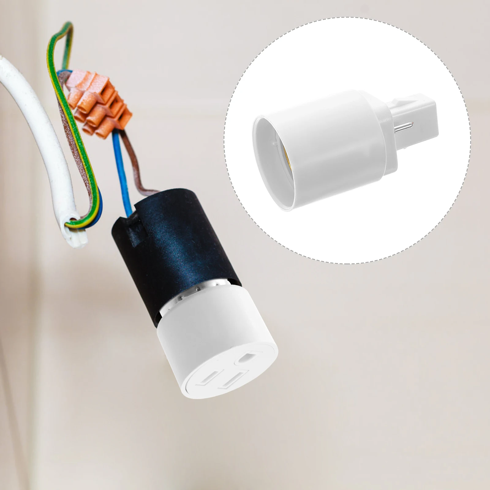 4pcs G24D to E27 Bulb Adapter Durable PBT Shell Small Size Lightweight Easy Install LED Halogen Socket Base Conversion Car Lamp
4pcs G24D to E27 Bulb Adapter Durable PBT Shell Small Size Lightweight Easy Install LED Halogen Socket Base Conversion Car Lamp
